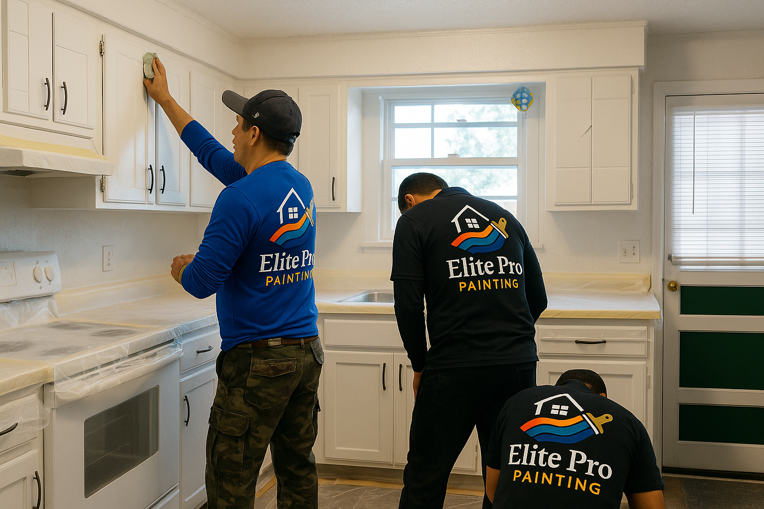 AZ Elite Pro Painting crew working together on a Phoenix home project